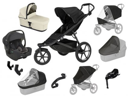 Akční set MAX Thule Urban Glide 3 Black + Joie i-Gemm 3  Autorizovaný prodejce