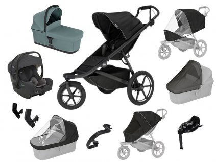 Akční set MAX Thule Urban Glide 3 Black + Joie i-Gemm 3  Autorizovaný prodejce