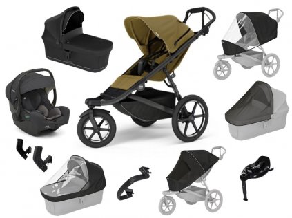 Akční set MAX Thule Urban Glide 3 Nutria Green + Joie i-Gemm 3  Autorizovaný prodejce