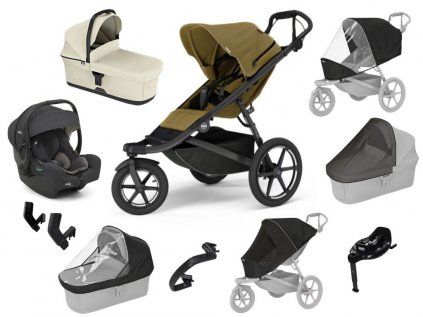 Akční set MAX Thule Urban Glide 3 Nutria Green + Joie i-Gemm 3  Autorizovaný prodejce