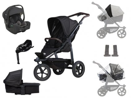 AKČNÍ SET TFK mono2 combi - air wheel black + autosedačka Joie i-Gemm 3 + Joie i-Base Encore 360° + pláštěnka 2v1 + adaptéry na autosedačku + UV síťka 2v1