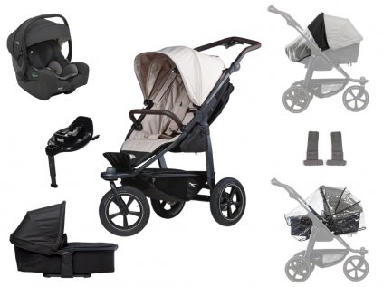 AKČNÍ SET TFK mono2 combi - air wheel sand + autosedačka Joie i-Gemm 3 + Joie i-Base Encore 360° + pláštěnka 2v1 + adaptéry na autosedačku + UV síťka 2v1