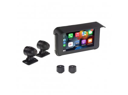 Monitor 5" na motocykl s Apple CarPlay, Android auto, Bluetooth, USB, micro SD, TPMS