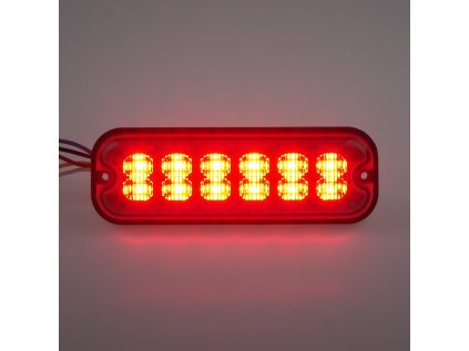 PREDATOR 12x4W LED, 12-24V, červený, ECE R10