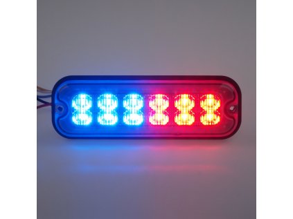 PREDATOR 12x4W LED, 12-24V, červeno-modrý, ECE R10