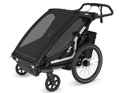 Small Thule Chariot Sport2 Double Black StrollingKit installed 10201031