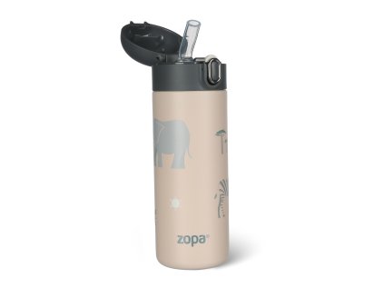 Termoska na tekutiny s brčkem 400 ml (Varianta Safari)