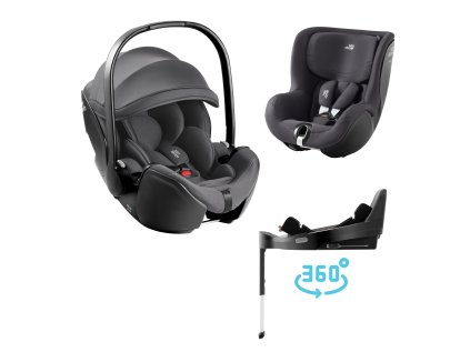 Autosedačka set Baby-Safe Pro + Vario Base 5Z + autosedačka Dualfix 5z Classic (Varianta Deep Grey)