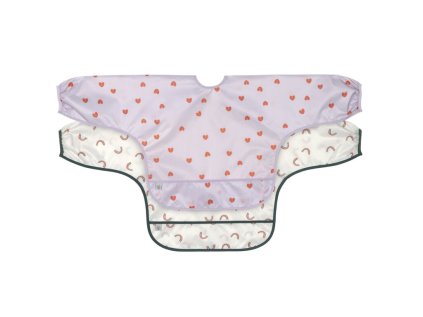 LÄSSIG Long sleeve Bibs Happy Rascals Heart lavender