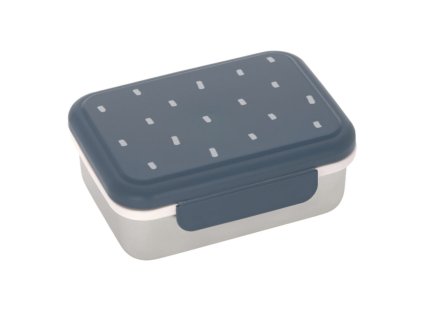 LÄSSIG Lunchbox Stainless Steel Happy Prints midnight blue