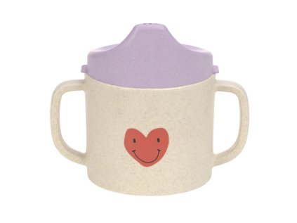 LÄSSIG Sippy Cup PP/Cellulose Happy Rascals Heart lavender