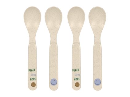 LÄSSIG Spoon Set PP/Cellulose Happy Rascals Smile sky blue