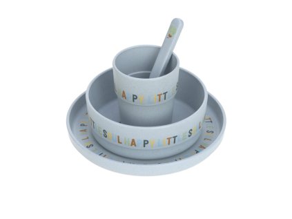 LÄSSIG Dish Set PP/Cellulose Happy Fruits lemon