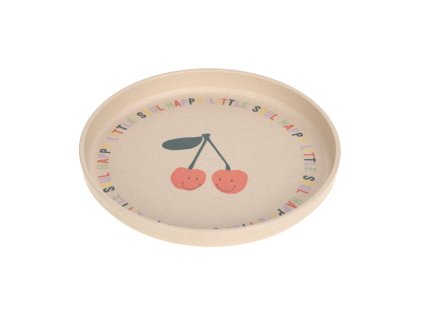 LÄSSIG Plate PP/Cellulose Happy Fruits cherry
