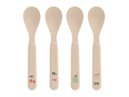 LÄSSIG Spoon Set PP/Cellulose Happy Fruits cherry