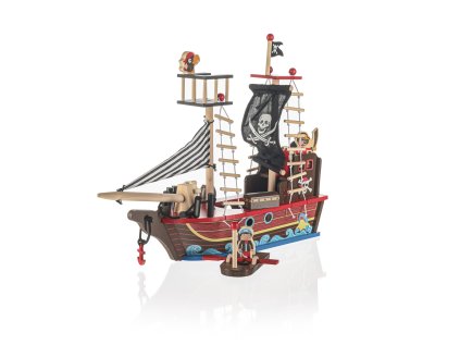 Dřevěná pirátská loď