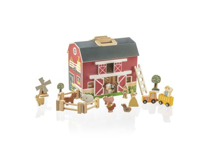 Dřevěná přenosná aktivity farma