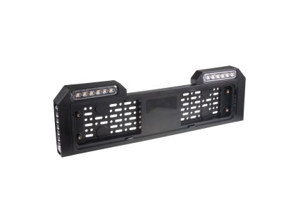 4x PREDATOR 6x4W LED pod SPZ, 12-24V, prohnutové, oranžové, ECE R65