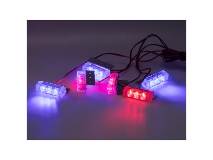 PREDATOR LED do mřížky, 12V, modro-červená