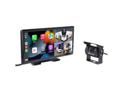 Set monitor 10,36" 4x 4PIN s Apple CarPlay, Android auto, Bluetooth, DVR, BSD, + kamera + 15m kabel