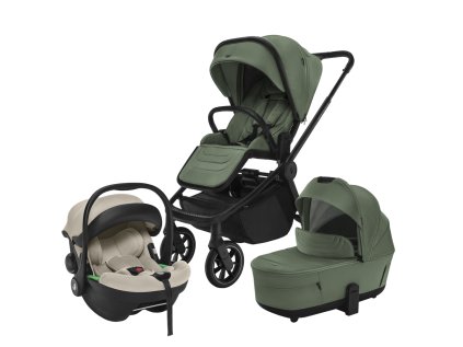 Set kočárek Move Cross 5 + hluboká korba Move XL 5 + autosedačka XM dle vlastního výběru (Varianta Rocky Green)