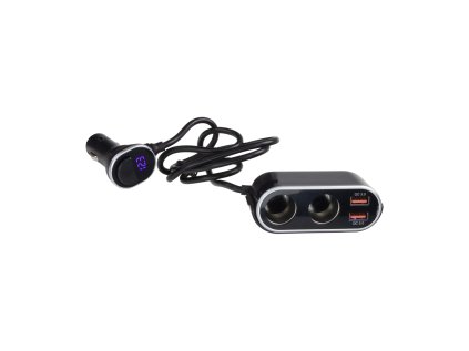 Dvojitá CL zásuvka s 2x USB nabíječkou a CL zástrčkou s voltmetrem