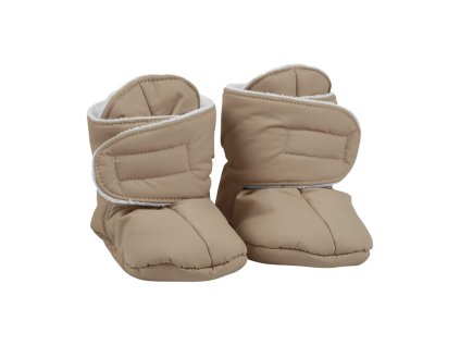 Voksi Baby Booties dark sand light grey 0-1y