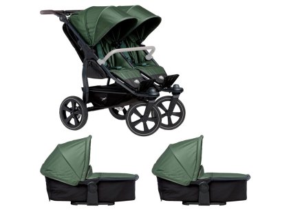 Tfk set duo2 frame 2025 - air chamber wheel + carrycot + seat olive