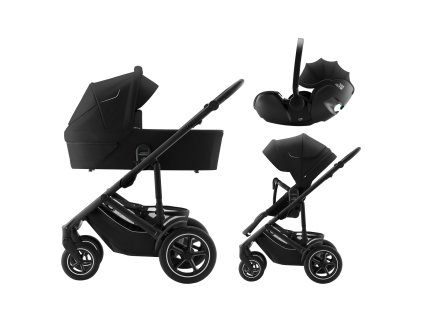 Set kočárek Smile 5Z + hluboká korba + autosedačka Baby-Safe PRO Classic (Varianta Space Black)