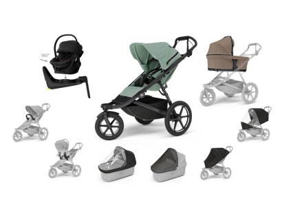 JAMAR THULE Mist Green, Tinted taupe Black
