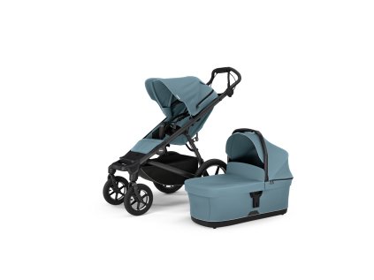 Small Thule Urban Glide 4w Thule Bassinet Mid blue Bundle Iso