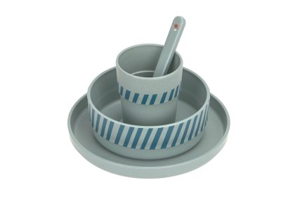 LÄSSIG Dish Set PP/Cellulose Tiny Team dog