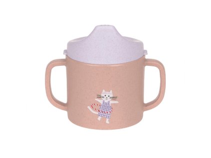 LÄSSIG Sippy Cup PP/Cellulose Tiny Team cat