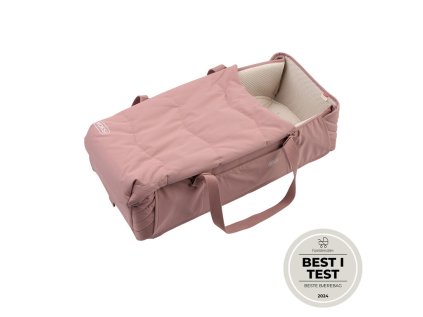 Voksi Carry Me blush pink leaf  prodyšná a měkká taška - postýlka