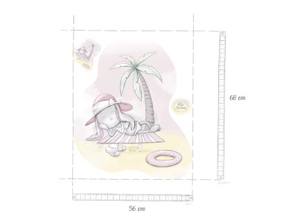 Samolepka na zeď, Effik na pláži XL