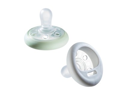 Šidítko, breast-like, silikon Natural, 6-18m, 2ks