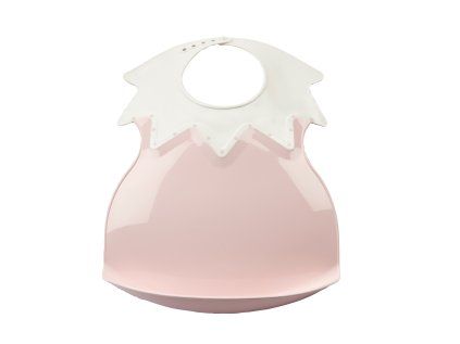 Plastový bryndák s límcem, Powder Pink