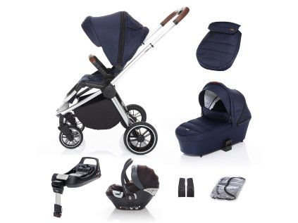 SET kočárek Move+ korba+adaptéry+autosedačka+báze, Sky Blue/Silver