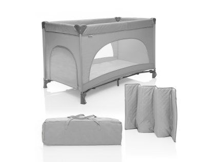 Postýlka skládací Lely, Silver Grey