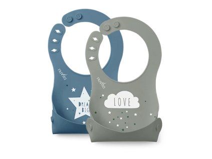 Silikonový bryndák, Blue/Green, Modrá