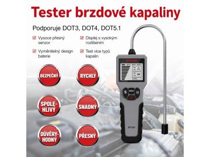 Profesionální tester brzdové kapaliny s LCD