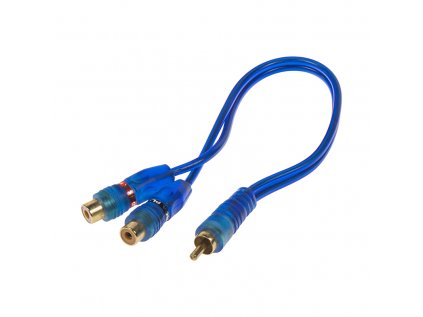 RCA Y audio kabel BLUE BASIC line, 2xsamice, 1xsamec