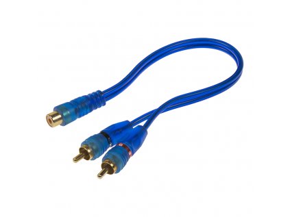 RCA Y audio kabel BLUE BASIC line, 1xsamice, 2xsamec