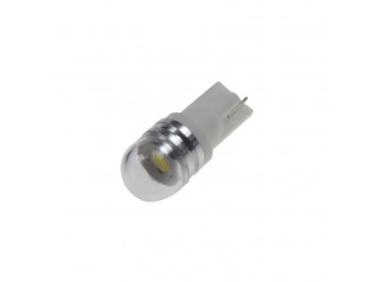 LED T10 bílá, 12V, 1LED/3SMD s čočkou