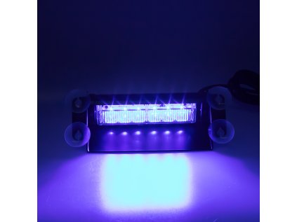 PREDATOR LED vnitřní, 6x3W, 12-24V, modrý, 210mm, ECE R10