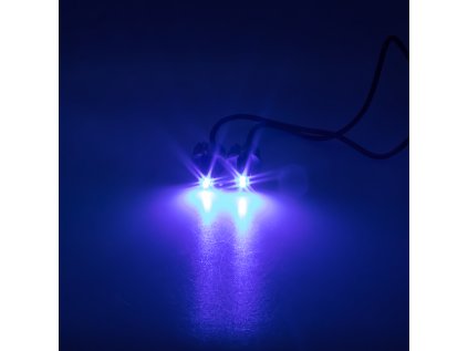 LED stroboskop modrý 2x3W, 12-24V