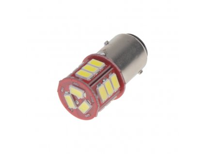 LED BAY15d (dvouvlákno) bílá, 12-24V, 18LED/5730SMD