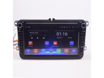 Autorádio pro VW, Škoda s 8" LCD, Android, WI-FI, GPS, CarPlay, Bluetooth, 3x USB