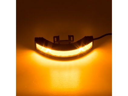 Výstražné LED světlo vnější, 12-24V, 12x3W, oranžové, ECE R65