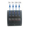 Panel s 4x spínači Rocker 12/24V